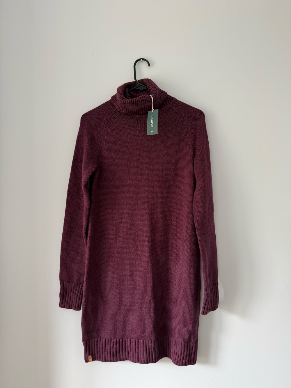 tentree Burgundy Turtleneck Sweater Dress
